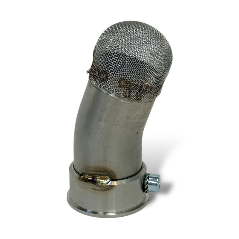 Noise reducer with grille (dB Killer) for OV4 aluminum/carbon exhaust silencer.