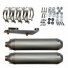 Paire de Silencieux pour YAMAHA RAPTOR 700 (06-14) twin Aluminium, embout inox