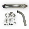 Silencieux simple sortie 4 temps pour YAMAHA RAPTOR 700 CPL (15-24) Inox / Carbone