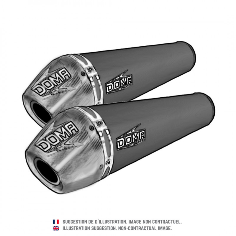 Silencieux 4 temps pour HONDA CRF 450 R (17-18) Titane / Carbone Twin